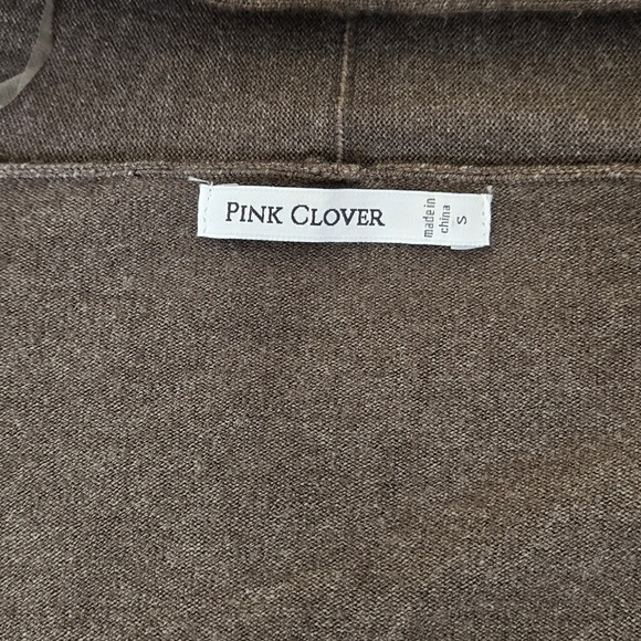 Pink Clover Open Front Pocket Cardigan Dark Olive Green Size Small - Picture 9 of 9